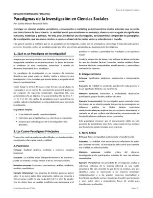 Paradigmas de la Investigación en Ciencias Sociales