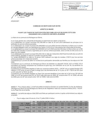 AR26SG087-TARIFS FAMILLES SEJOURS ETE 2026