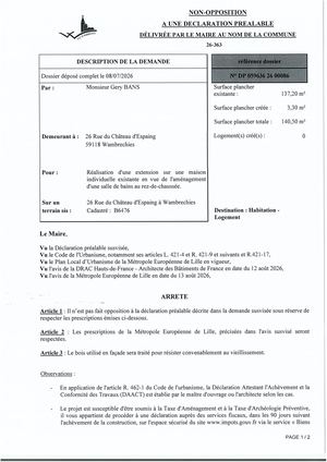 Arrêté 26 363 26 Rue Du Château D'espaing