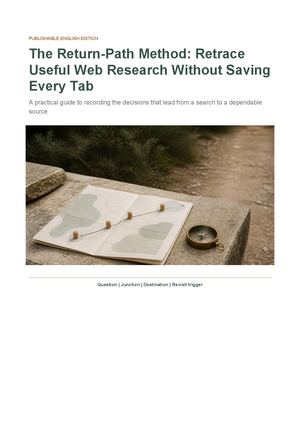 The Return-Path Method: Retrace Useful Web Research Without Saving Every Tab