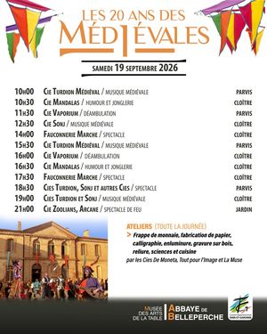 Programme Médiévales 2026
