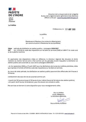 campagne 2026-2027 Bouilleurs de cru