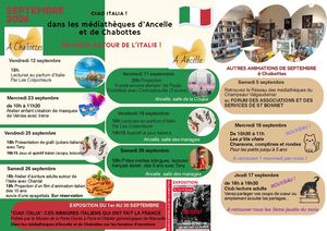 Programme Sept Oct 2026 MEDIATHEQUE CHABOTTES