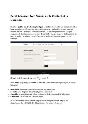 Bezel Is Adresse