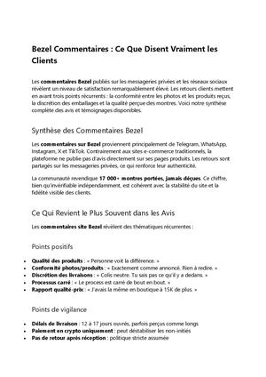 Bezelis Commentaires