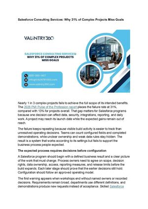 Salesforce Consulting Services