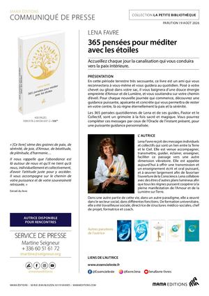 Mama Editions 365 Pensées Pour Méditer Avec Les Étoiles