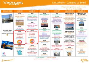 Planning Semaine 35