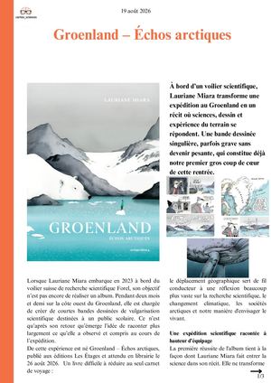 Groenland – ÉChos Arctiques Cortex Sciences Chronique 2026