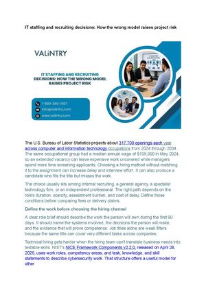 It Staffing And Recruiting