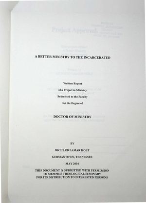 A Better Ministry To The Incarcerated Richard Lamar Holt
