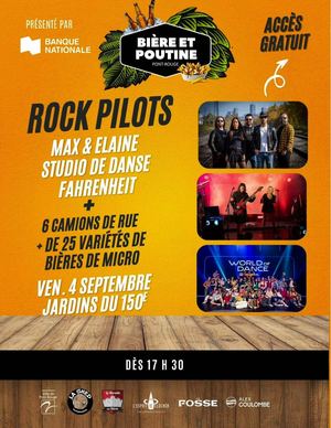 Programme Bière et Poutine - Pont-Rouge 2026