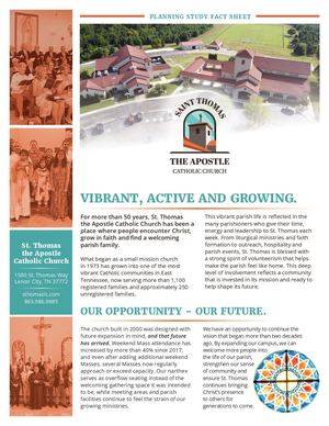 St. Thomas the Apostle Catholic Church - Fact Sheet