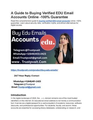A Guide To Buying Verified Edu Email Accounts Online 100% Guarantee