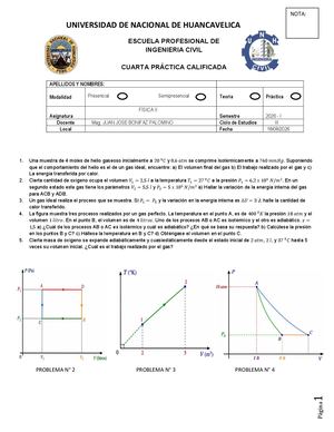 Cuarta Practica De Física Ii 2026 I Ingenieria Civil Lircay Fila B