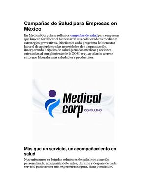 Campañas De Salud Para Empresas En México