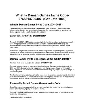 Daman games invite code-2768814700407