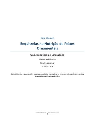 Enquitreias Na Nutricao De Peixes Ornamentais Uso Beneficios Limitacoes