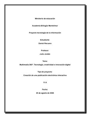 Proyecto Tecnologia 2026 Segundo Trimestre