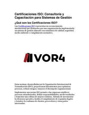 Certificaciones Iso Consultoría Y Capacitación Para Sistemas De Gestión