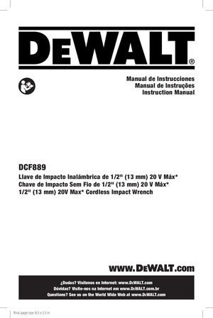 14 PISTOLA IMPACTO ELECTRICA INALAMBRICO-DWALT