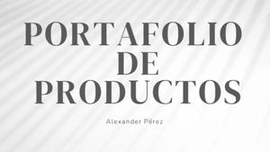Portafolio Productos