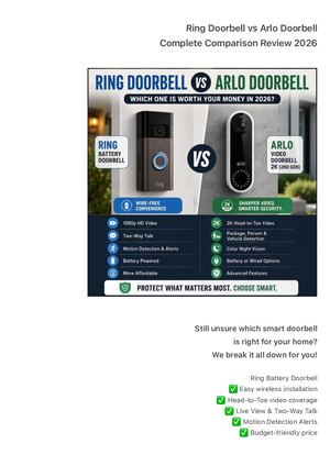 Ring Doorbell Vs Arlo Doorbell