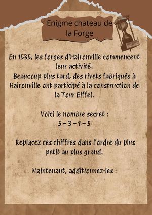 Enigme 3 Forges