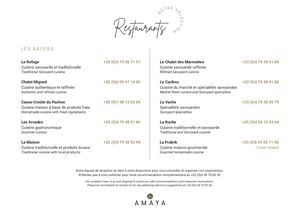 RESTAURANTS - Sélection à Les Saisies - Amaya - FR UK