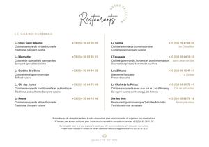 RESTAURANTS - Sélection au Grand-Bornand - Chalets de Joy - FR UK
