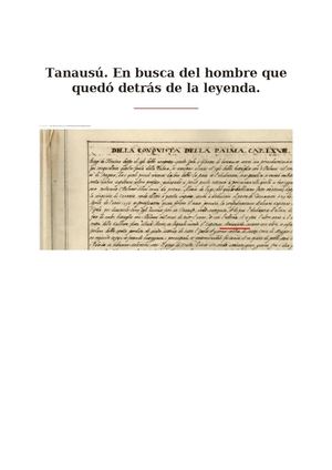 Tanausú, la verdadera historia