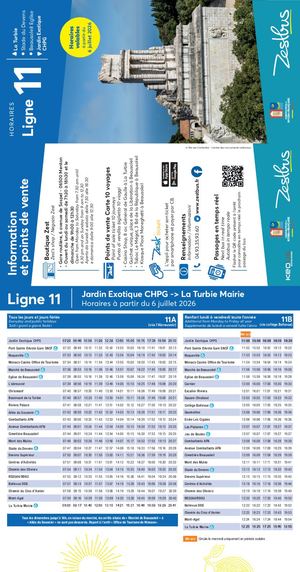 Ligne 11 bus zou réseau