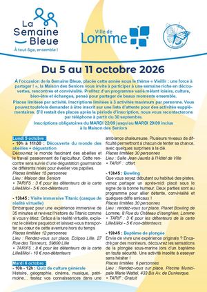 Programme semaine Bleue 2026