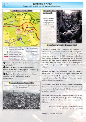 CH1 - Activité 1 - Combattre à Verdun