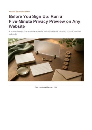 Before You Sign Up: Run a Five-Minute Privacy Preview on Any Website