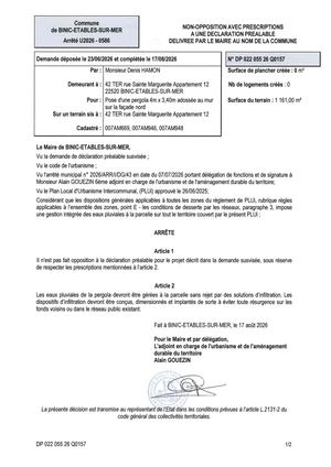 Dp 26 Q 0157 Arrêté