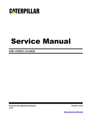 Caterpillar 938G Service Repair Manual PDF
