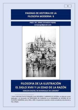 361. PAGINAS DE HISTORIA DE LA FILOSOFIA MODERNA + LA ILUSTRACION Y EL SIGLO DE LA RAZON