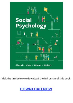 Social Psychology 6th edition PDF