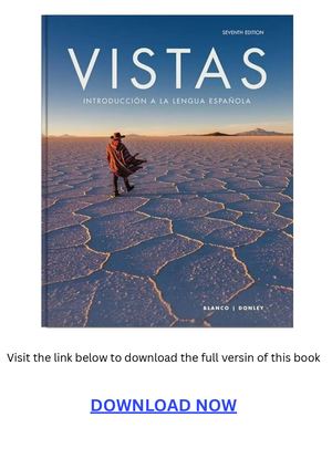 Vistas, Introducción A La Lengua Española, 7th edition