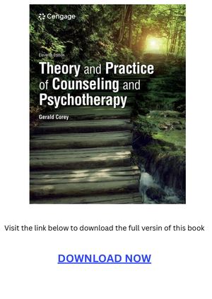 Theory And Practice Of Counseling And Psychotherapy 11th edition PDF