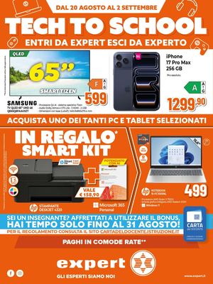 Volantino Expert Tech to School 20/08 - 02/09