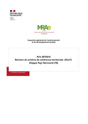 20260630 Scot Avis Mrae A 2026 16414 Revision Sco T Dieppe Pays Normand Delibere
