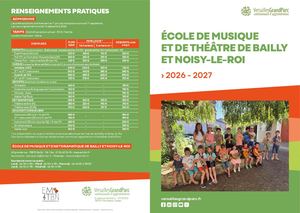 Guide école de musique Bailly 2026-2027