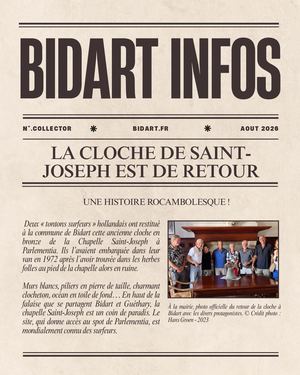 Information Cloche Chapelle Saint Joseph Bidart