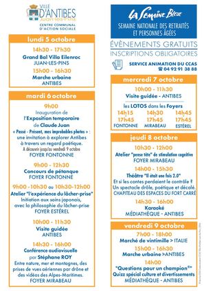 La Semaine Bleue Oct 26