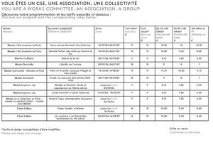 Toute Programmation Et Tarif Cse 2026 2027