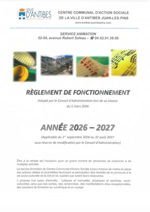 Règlement Intérieur Animations