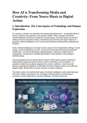 How AI is Transforming Media and Creativity: From Neuro-Music to Digital Artists