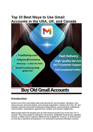 Top 33 Best To Buy Gmail Accounts In The Usa Uk Ca U Blog